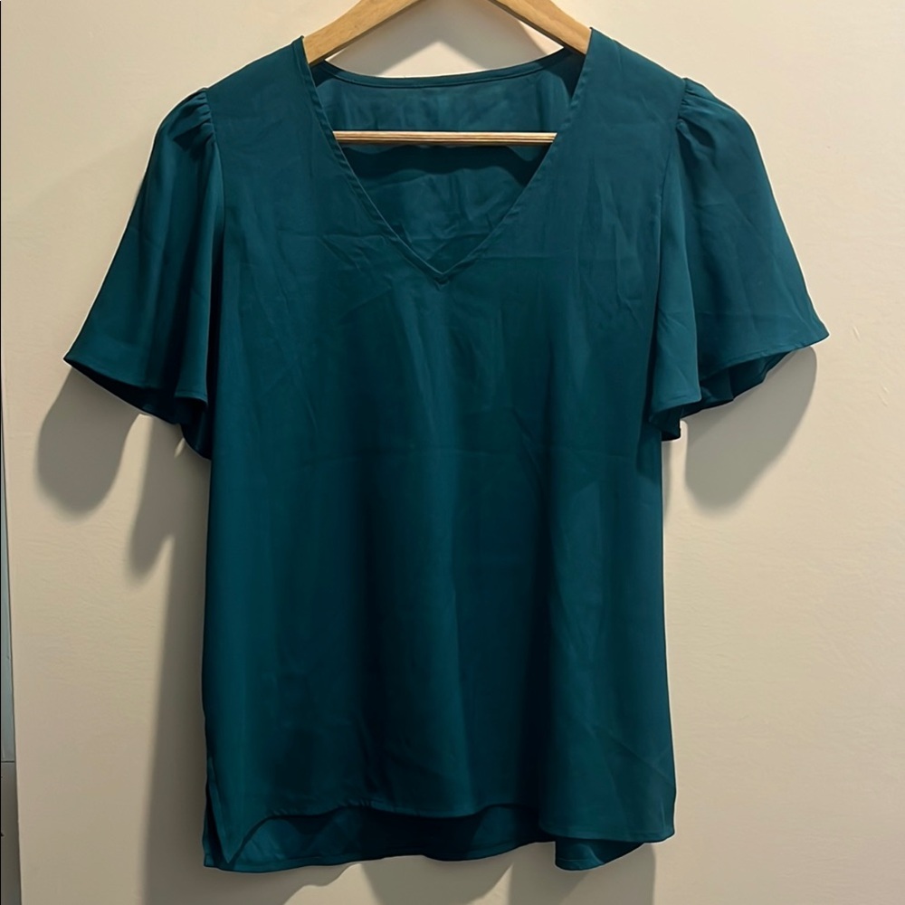 Ann Taylor Teal Office Work Top Blouse